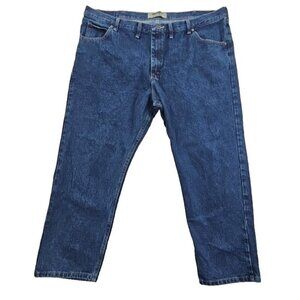 Wrangler Authentics Jeans Men's 46x30 Blue Denim Straight Leg Classic ZM200SD LN